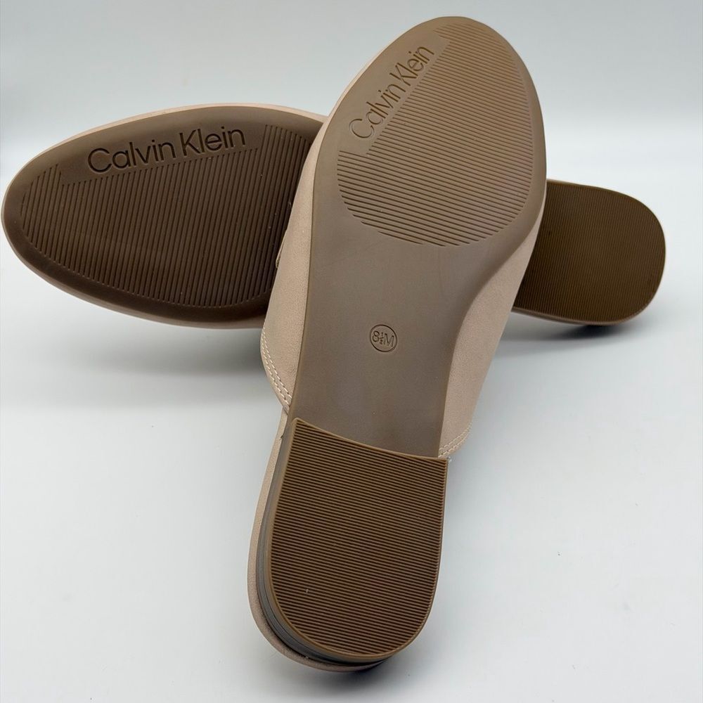NWT Calvin Klein Chic Cream Mules with Metallic Detail 8,5M‎ - Picture 11 of 11